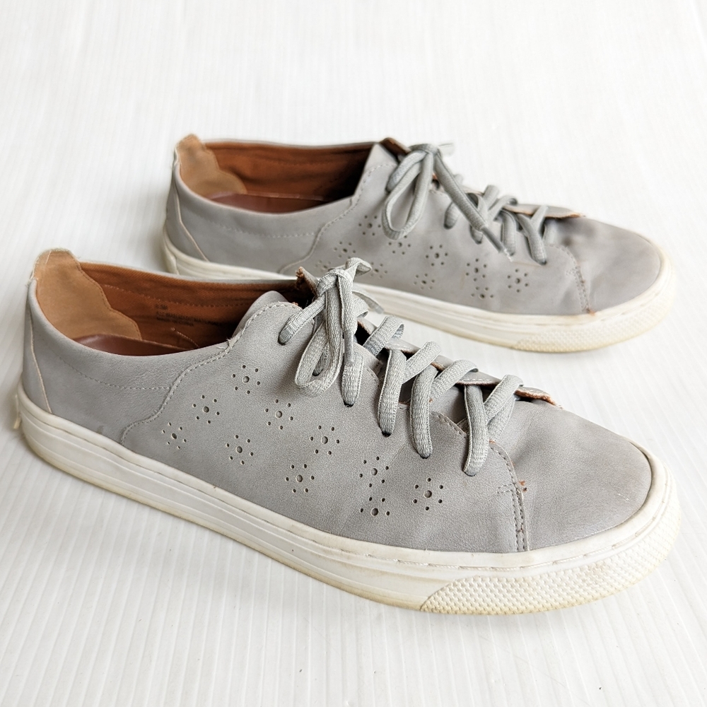 DOLCE Mojo Moxy women's gray perforated fashion sneakers